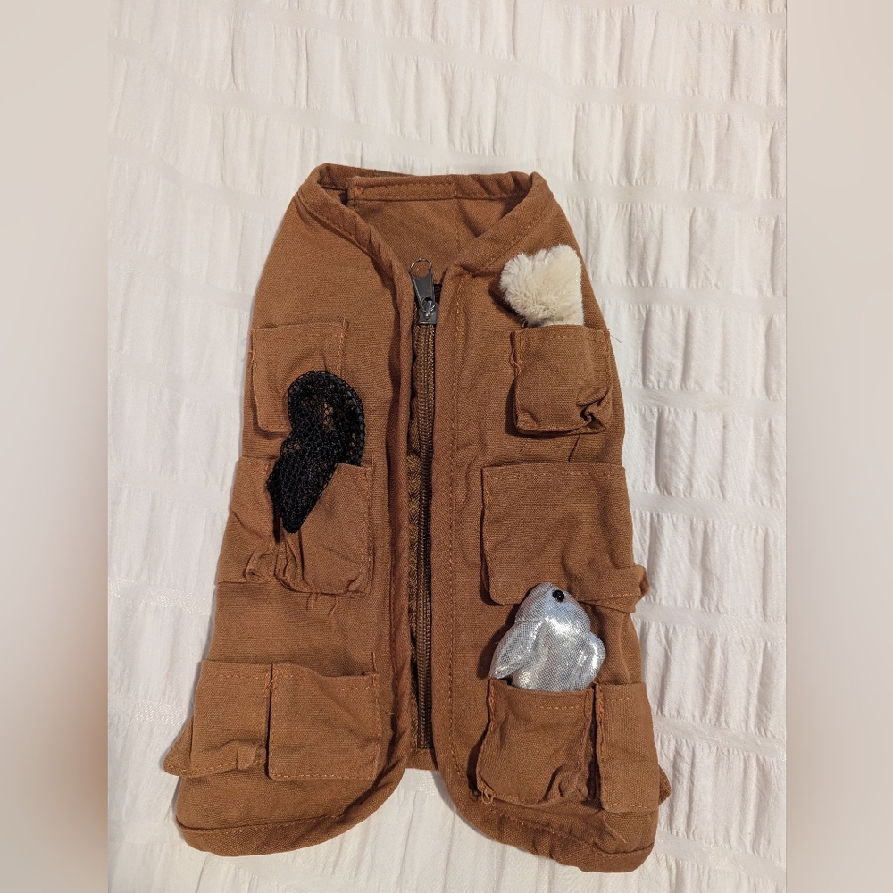 Spooky Nights Dog Fishing Vest Costume Sz. XS